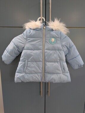 Disney "Elsa" Puffer Jacket with Faux Fur Trim